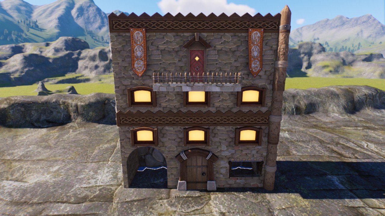 Wall facade viking / castle