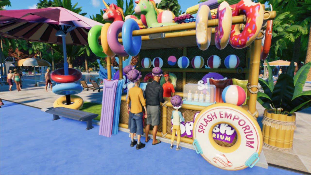 Tropical pool splash emporium stall