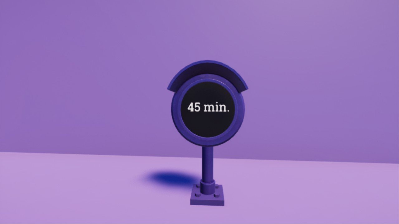 Waiting time sign