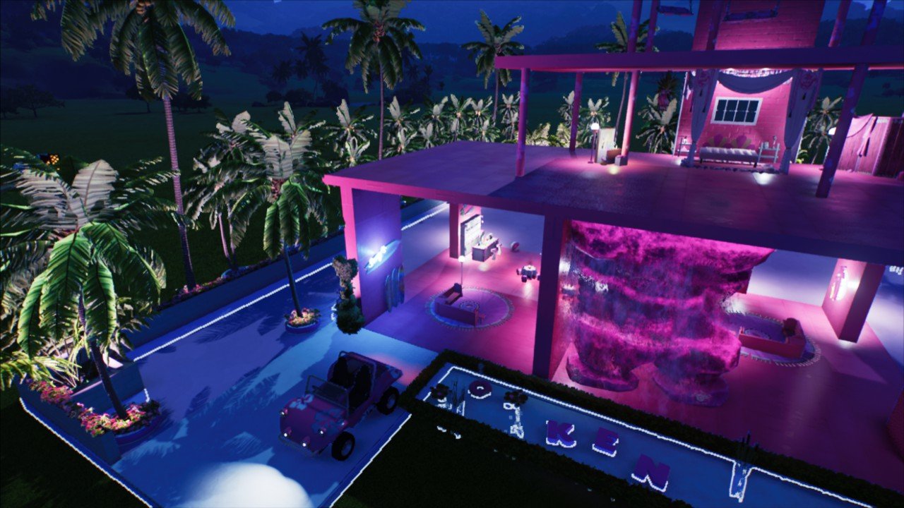 Barbies Dreamhouse flume and pool.