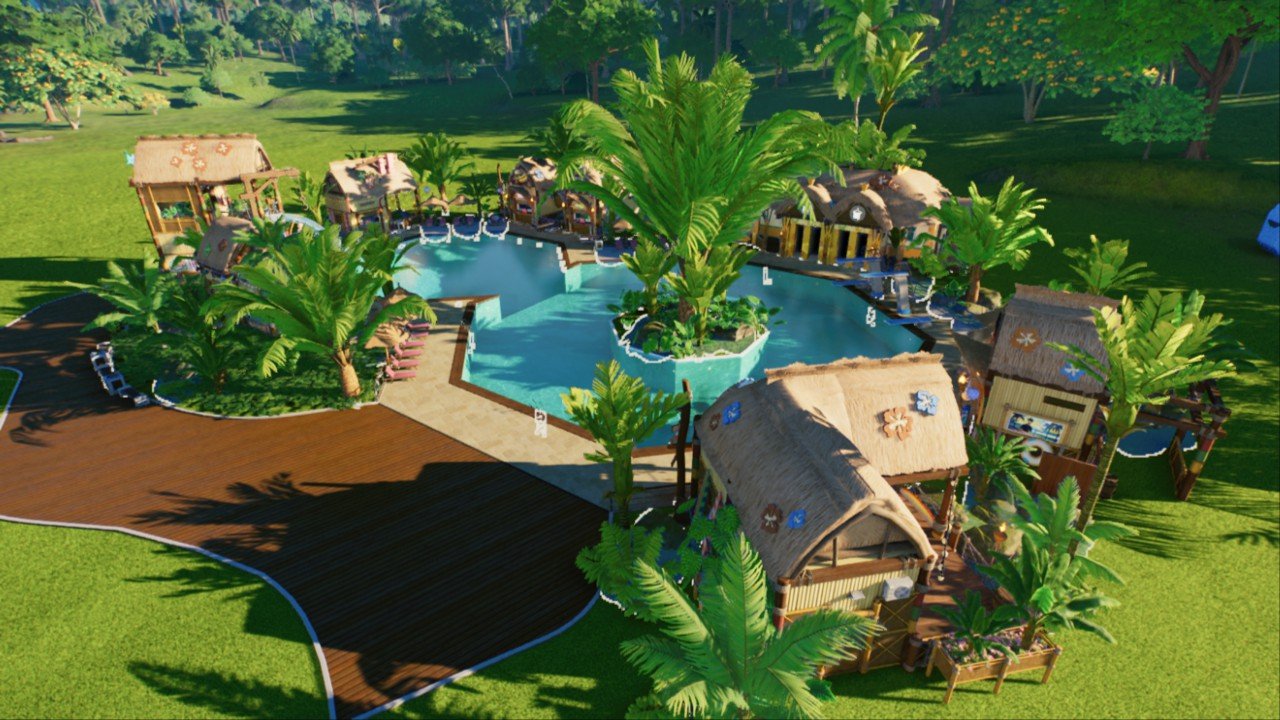 Tropical pool paradise (updated ground level)