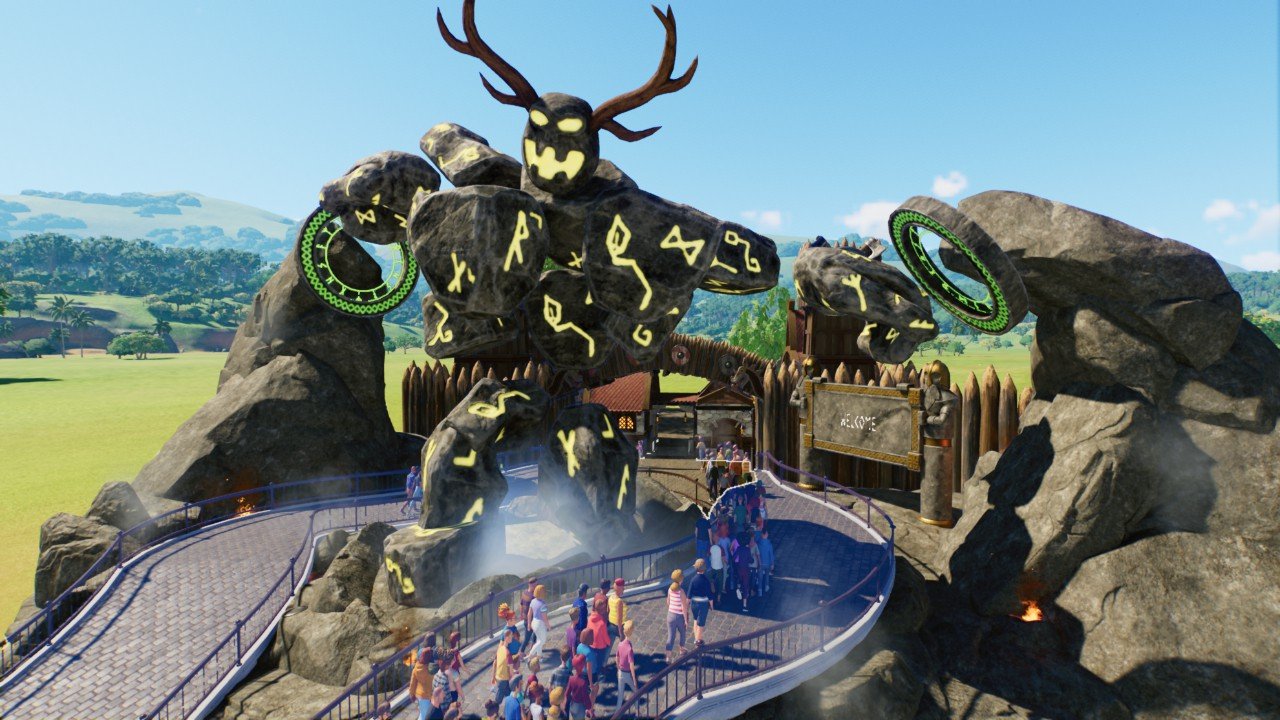 Viking Entrance, animated Golem