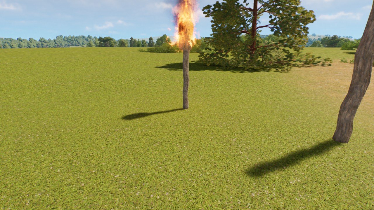 Flaming torch