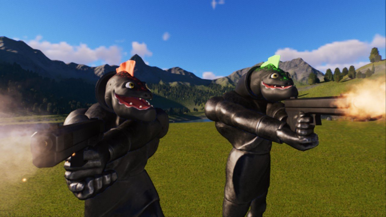 Big animated Monsters with Guns