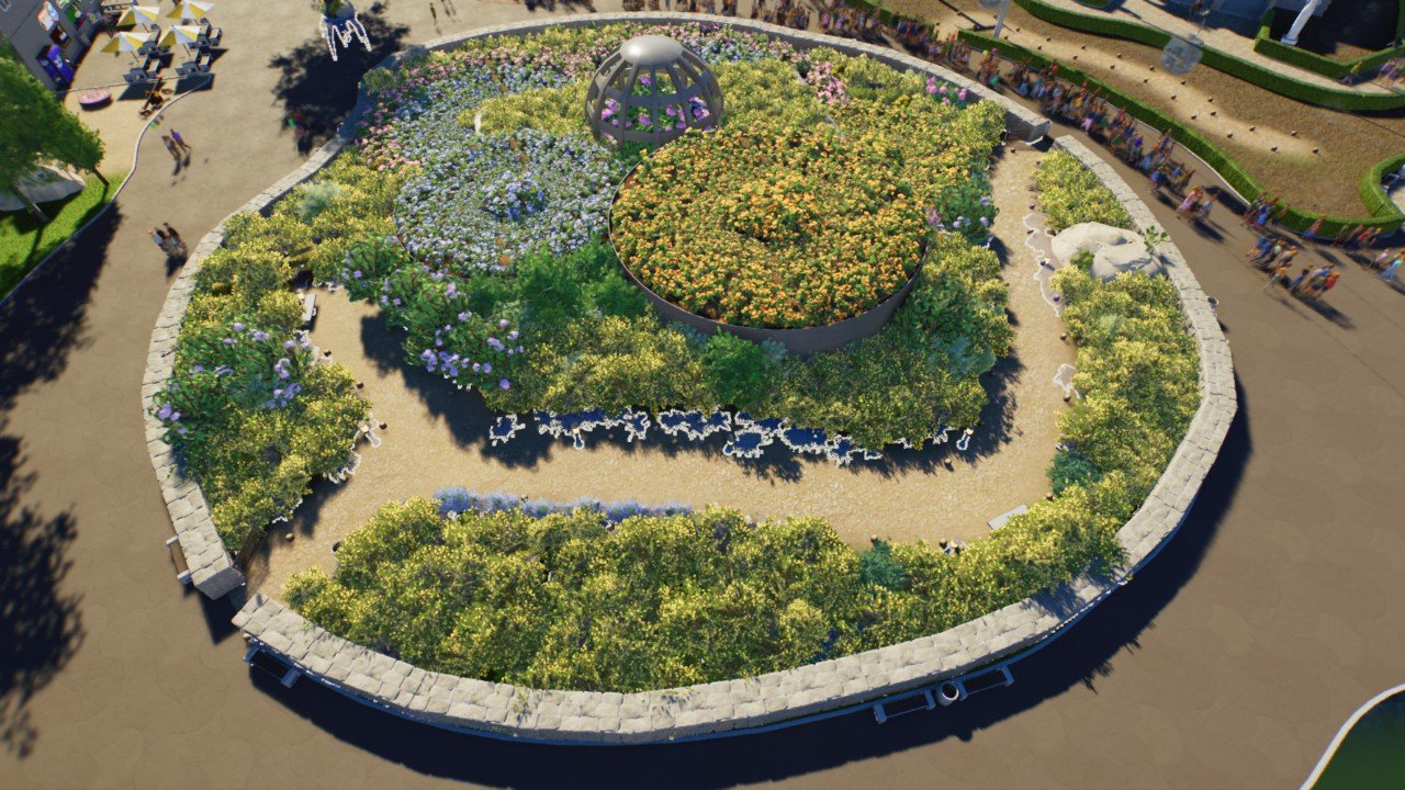 Center piece park with flowers