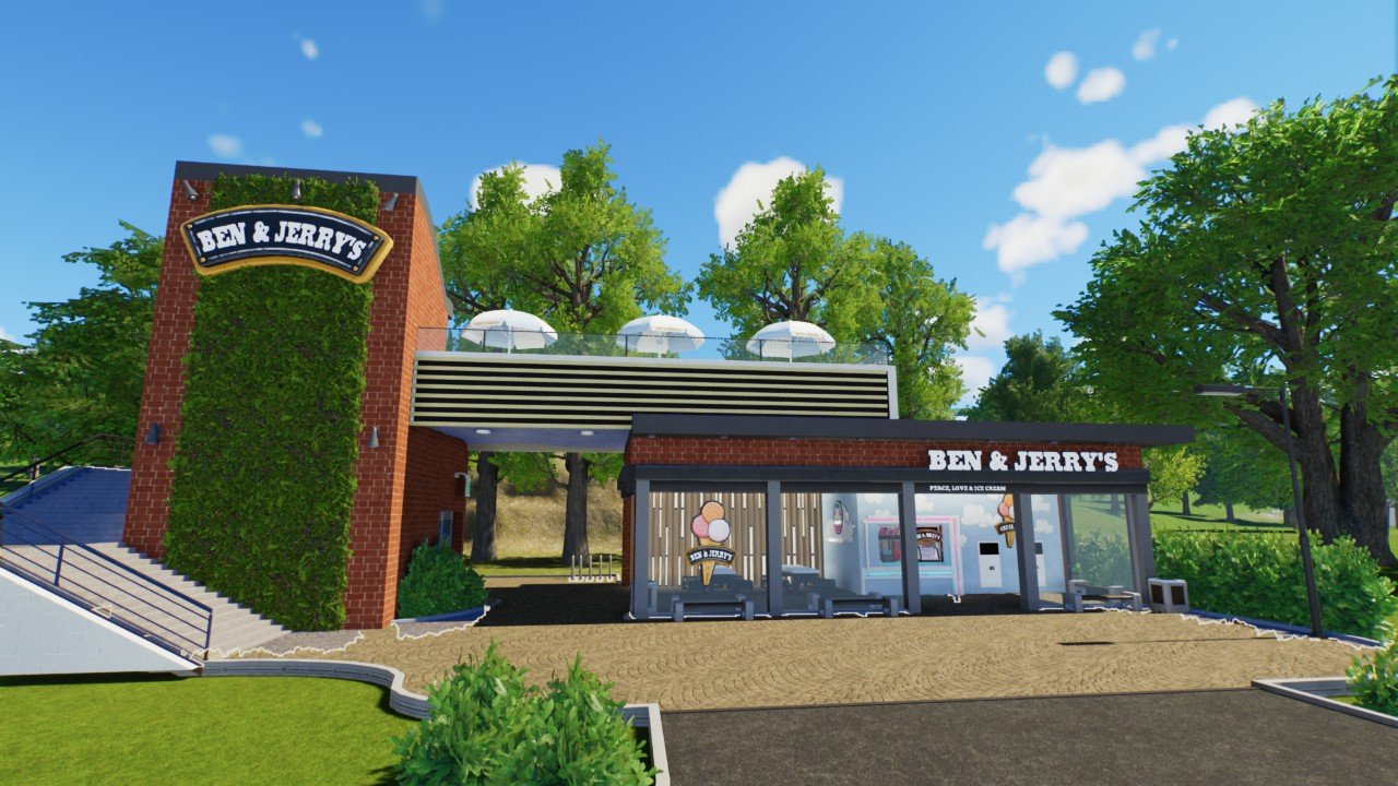 BEN & JERRY'S ice cream shop
