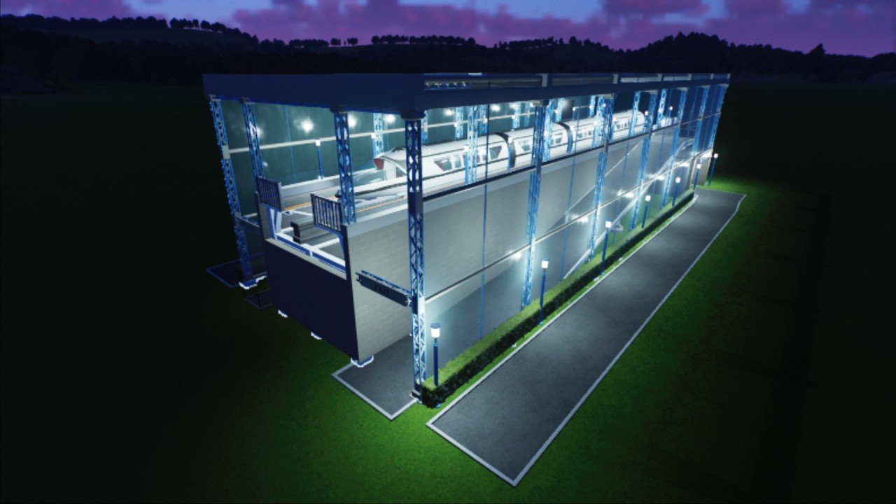 Modern Monorail Station