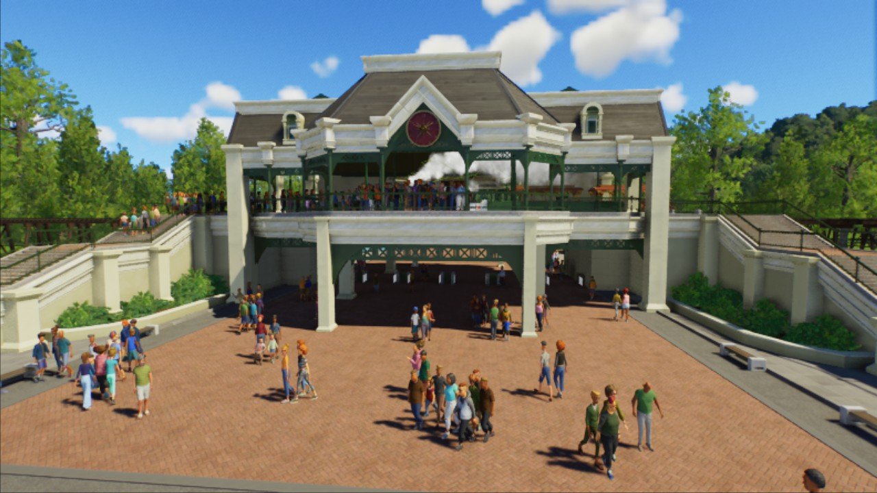 Combined Train Station and Park Entrance