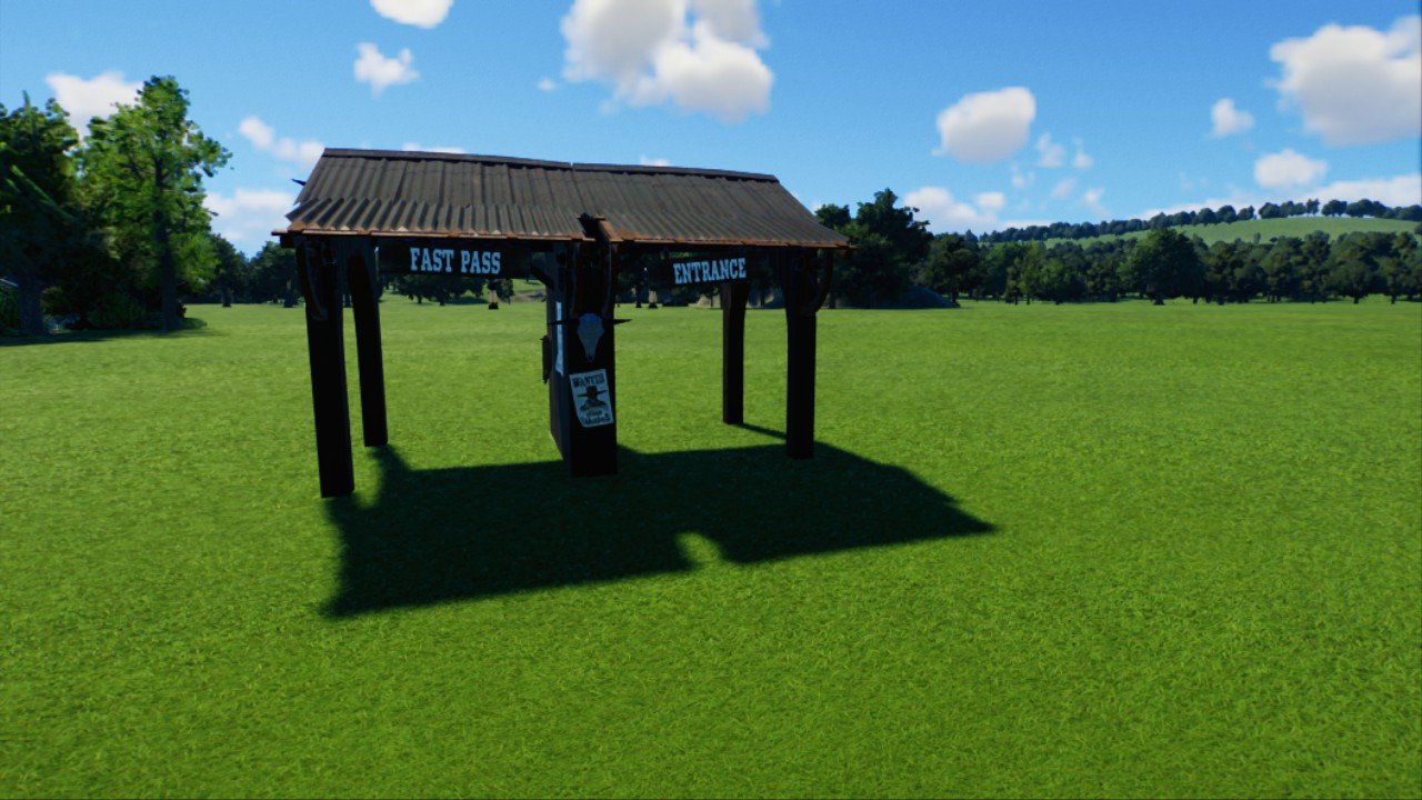 Simple Western queue entrance