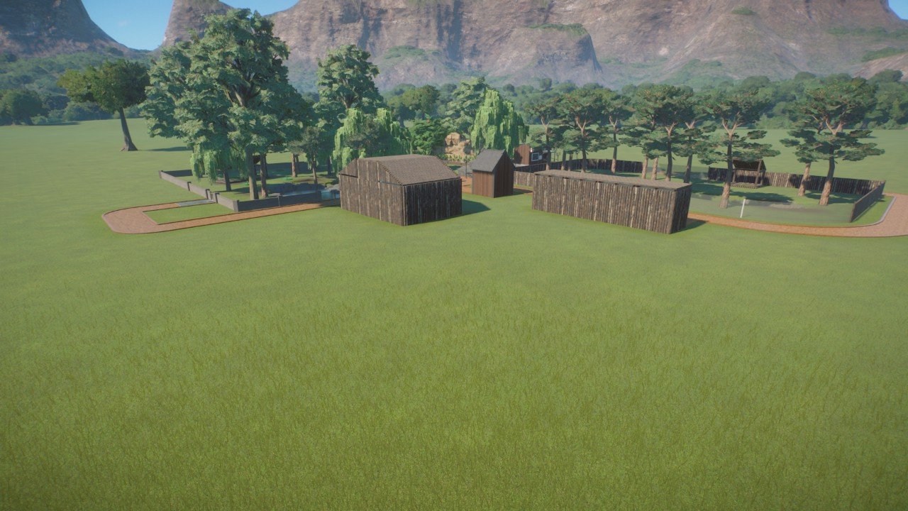 Alligator habitat and beaver habitat with restaurant