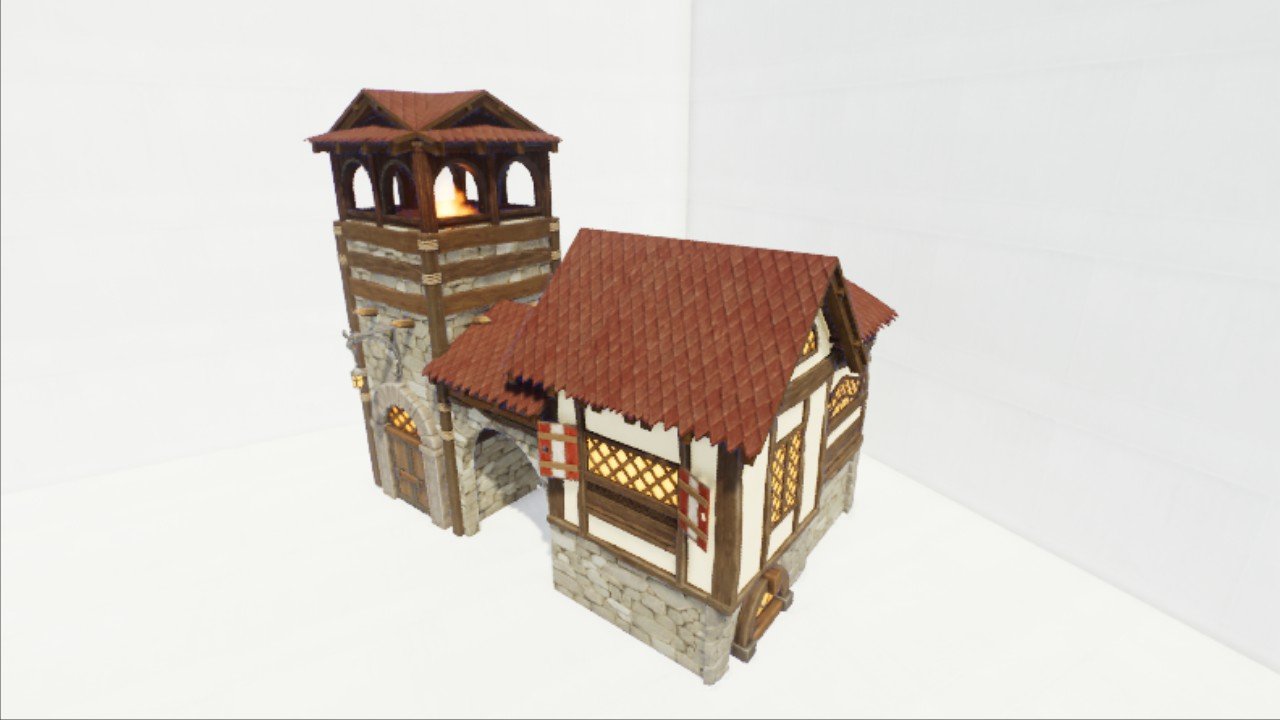 Medieval tower building