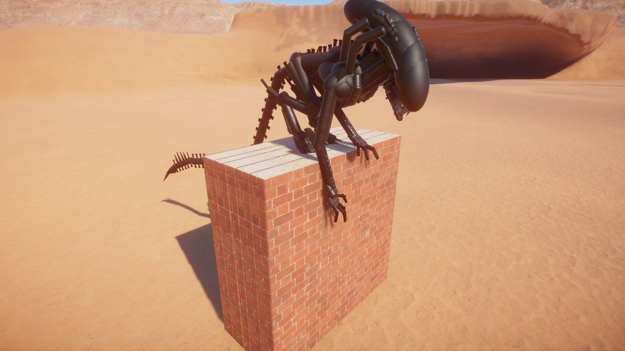 Scary alien Waiting on fence.