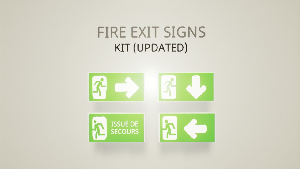 Fire Exit Sign Kit - Workshop - Planet Coaster 2