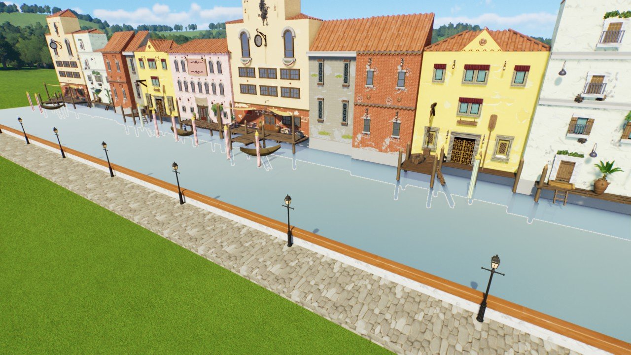 Italy Venice facade/main street/strip