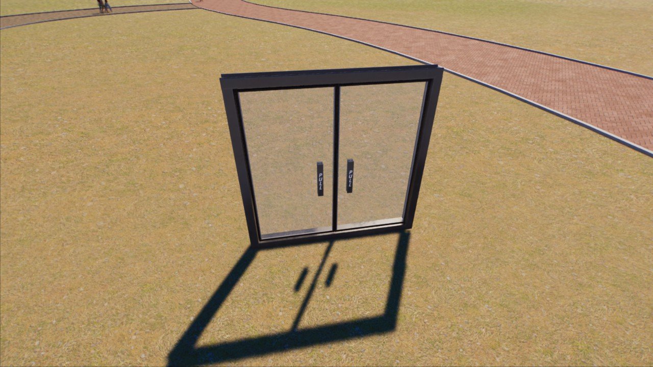 Glass door push-pull sign