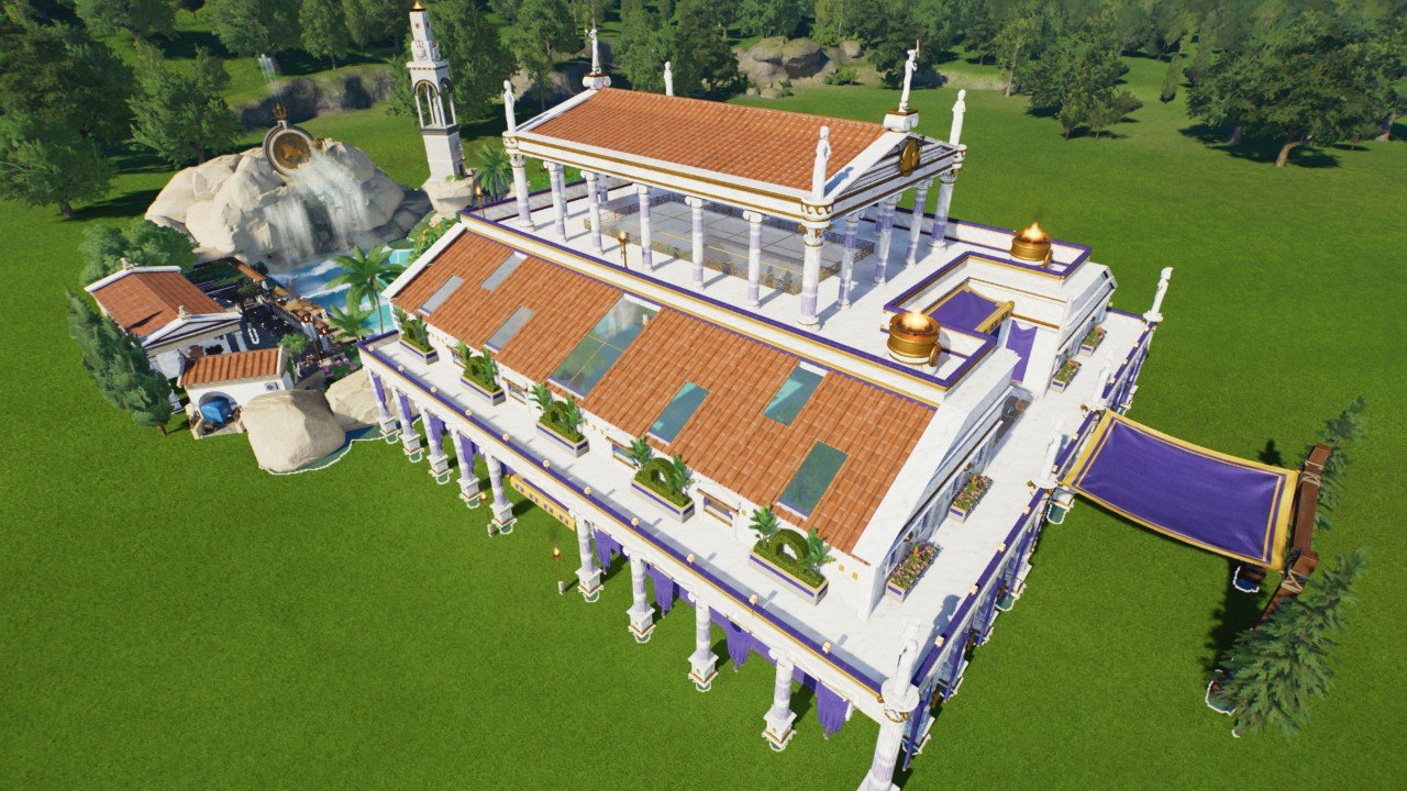 Indoor to outdoor Greek Pool