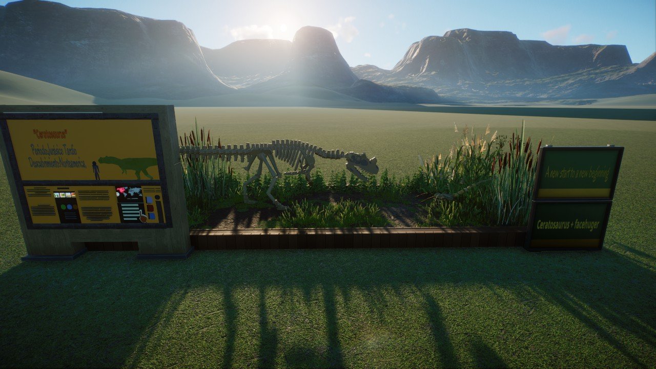 Ceratosaurus + facehuger diorama