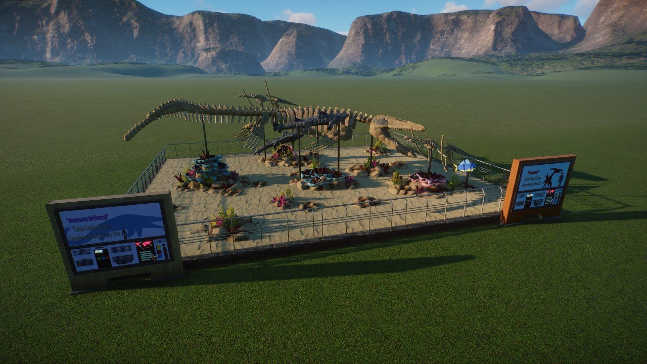 Mosasurus + Pteranodon diorama