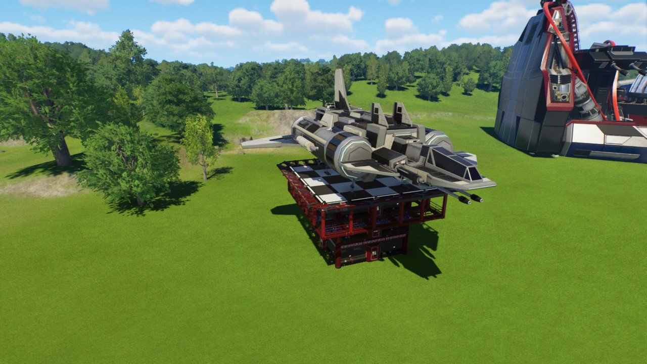 Sci-fi Landing pad + Ship