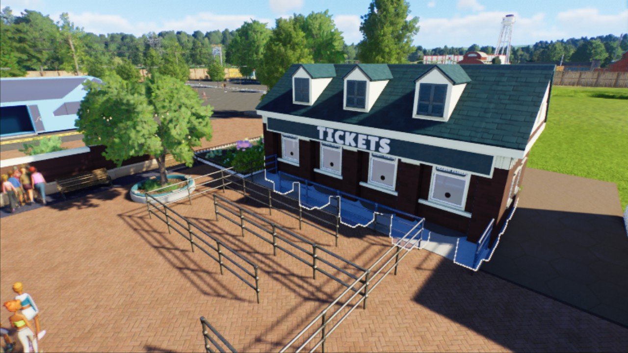 Simple Brick Ticket Building