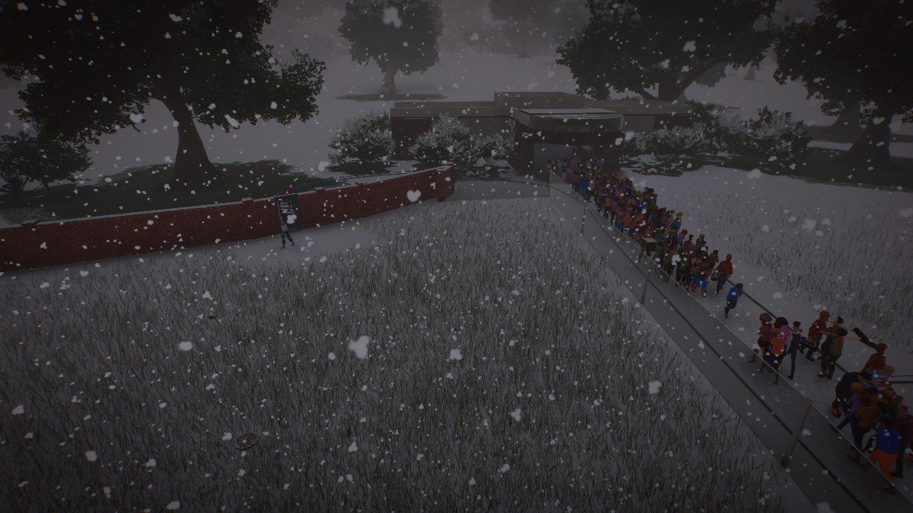 A snowy  world