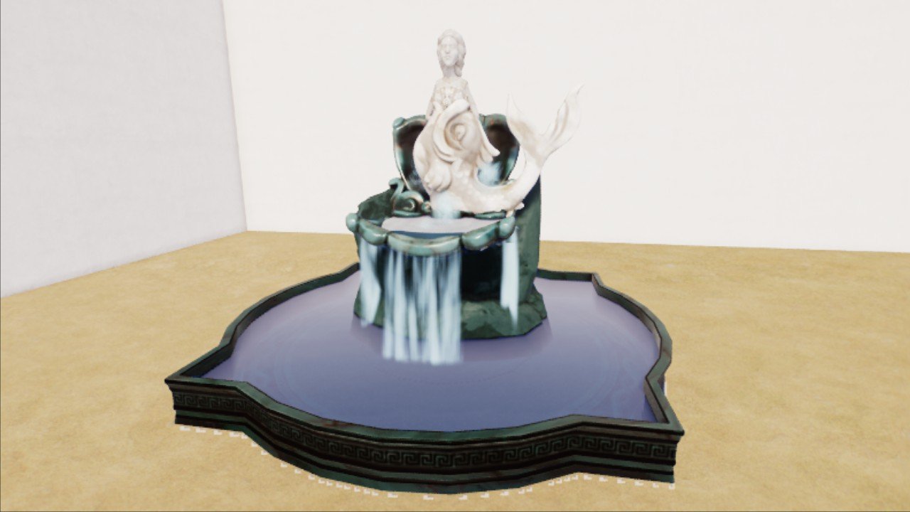 Mermaid fountain  oxidized