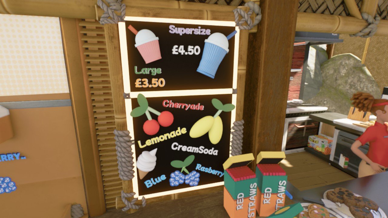 Soda Menue