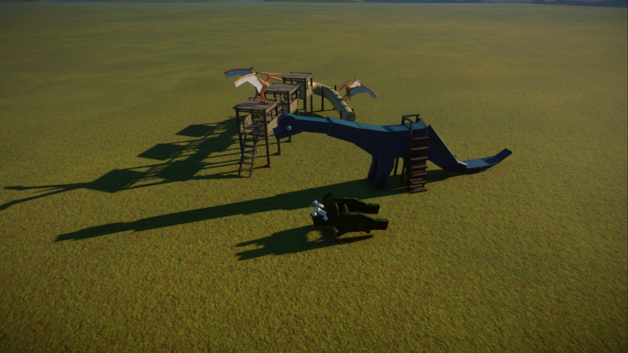 Dinosaur themed playground set