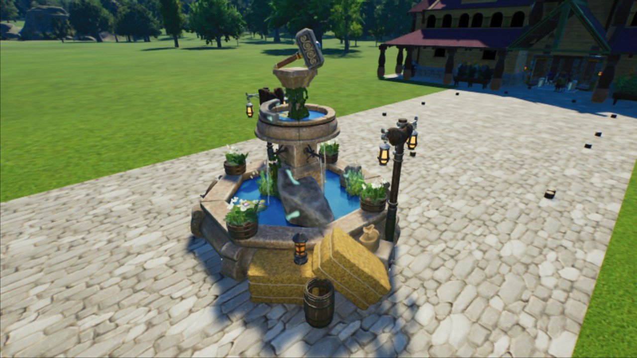 Small viking market fountain