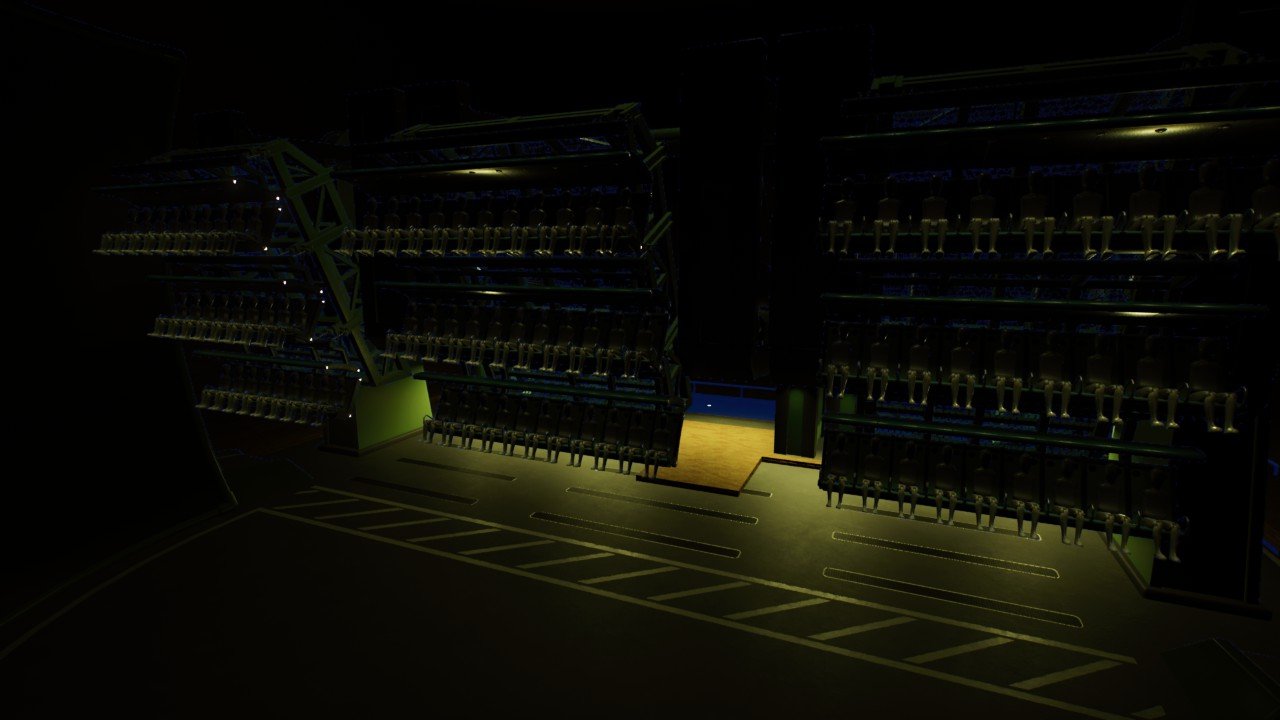 Flying theater in building