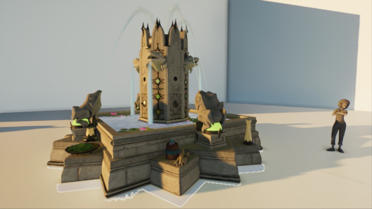 Sorcery frog fountain