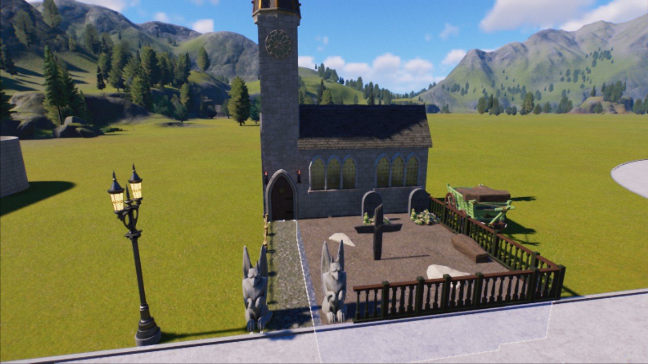 Church with graveyard