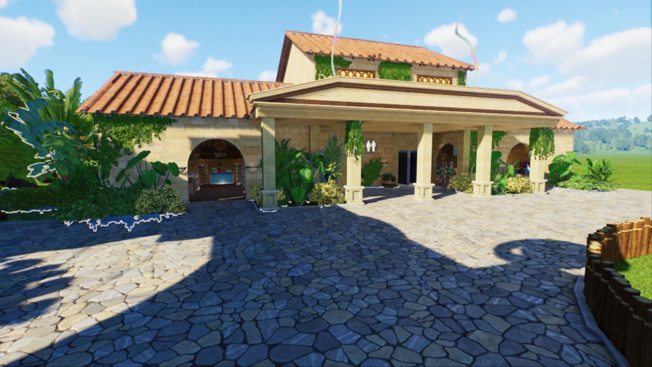 shops and toilets