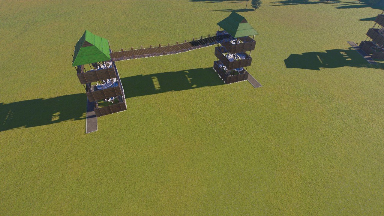 Treehouse Rope and Plank Bridge