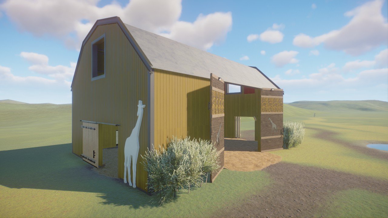 Giraffe barn