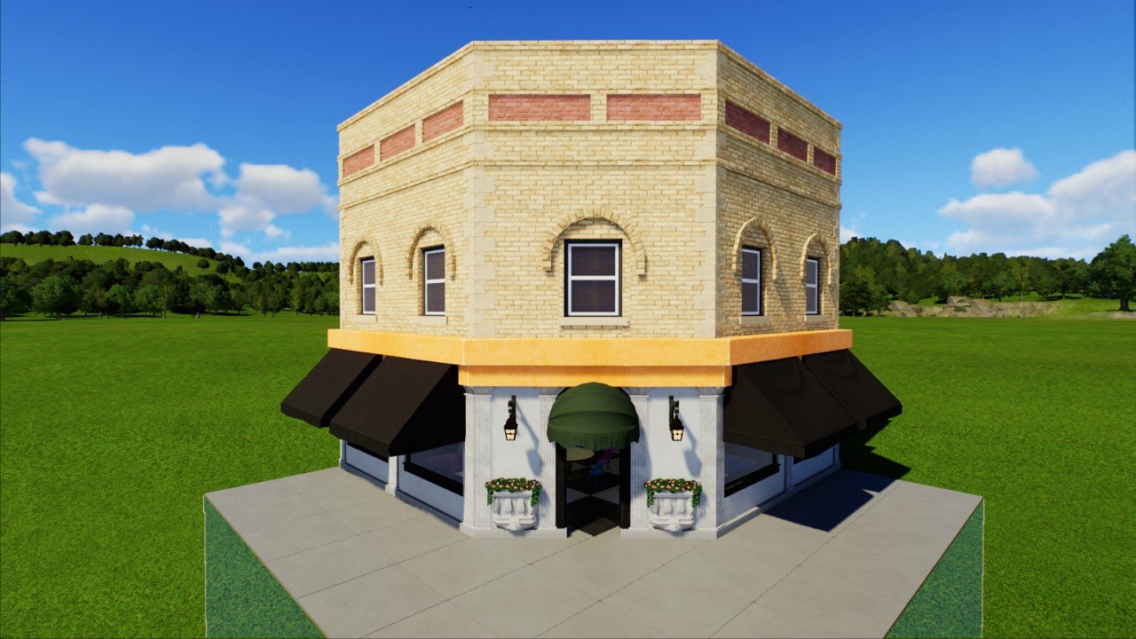Modern Town Building 04