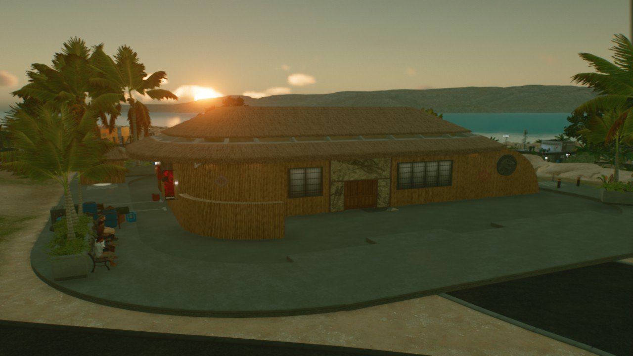 Straw Roof Small Hotel with a Pool