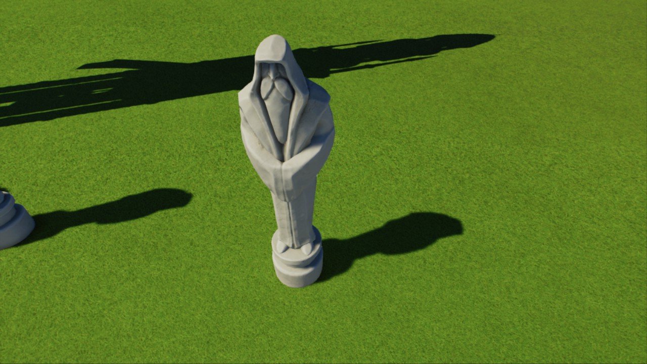 Wizard stone statue with face 2