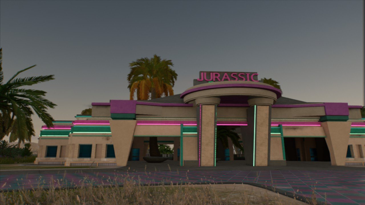 Jurassic Palms Entrance by Rudi