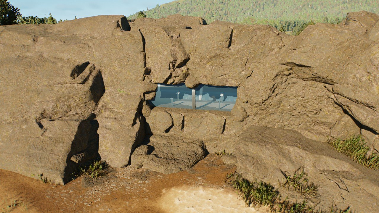 Stone wiewing platform