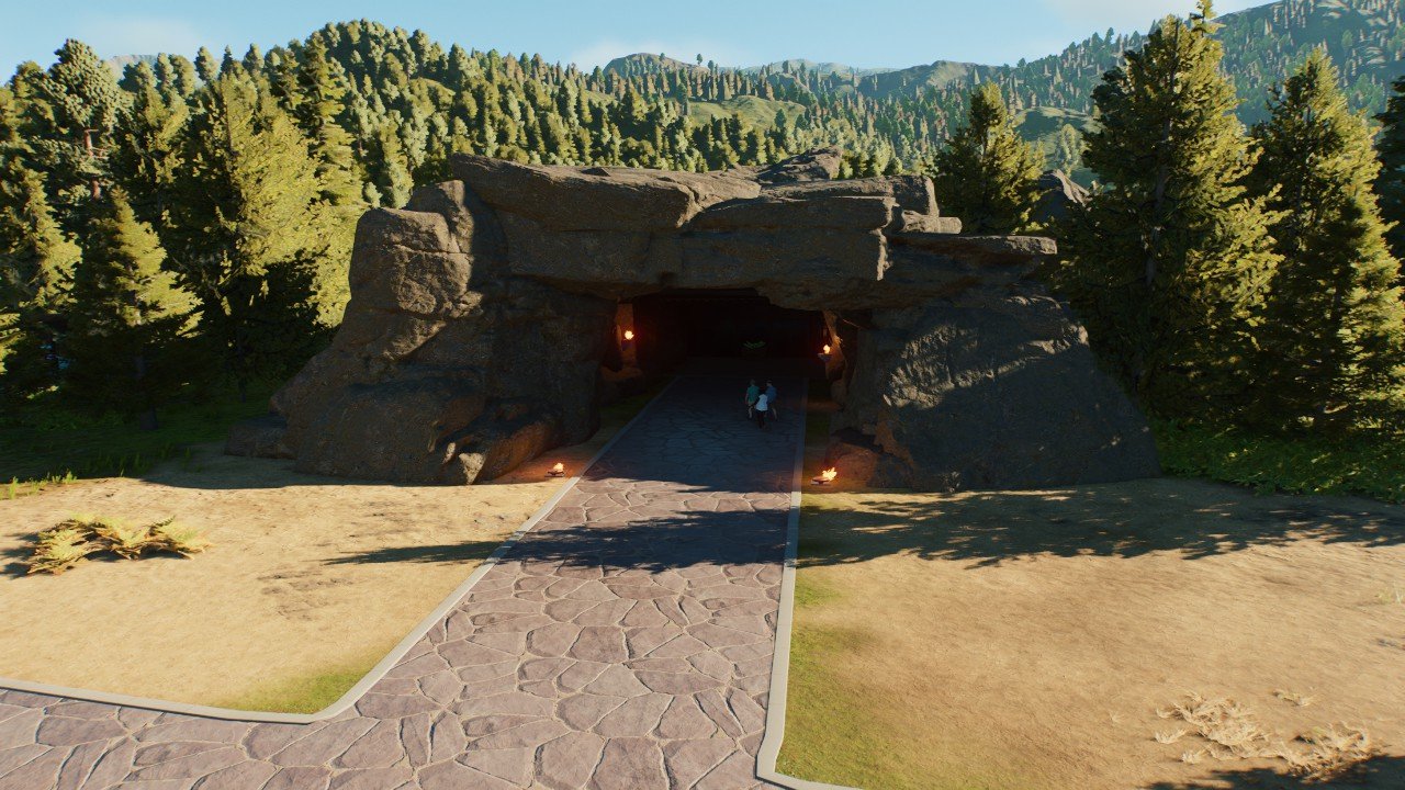 Cave entrance to wiewing galery
