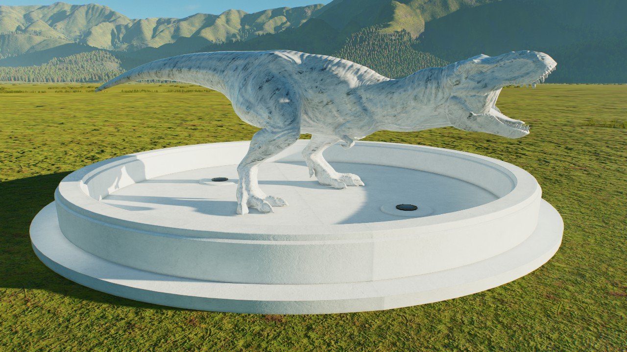 Marble Plaza Rex Statue