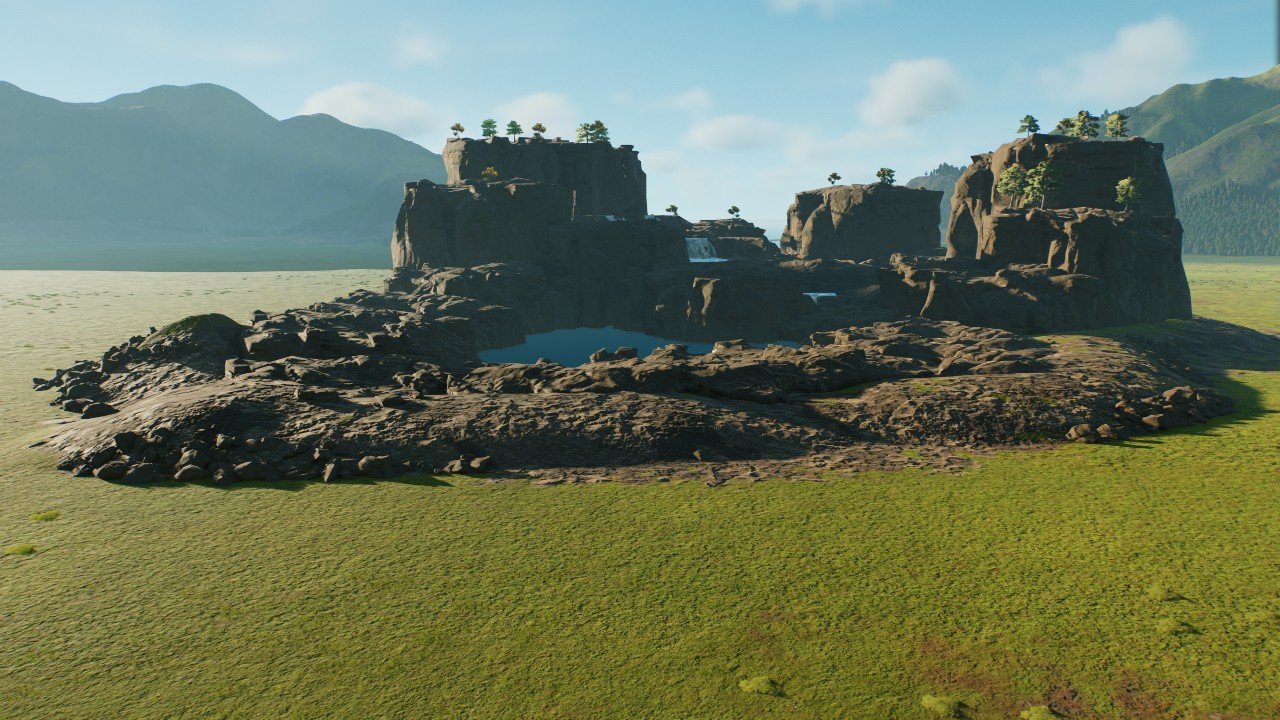 Natural Lagoon & Waterfall - Medium