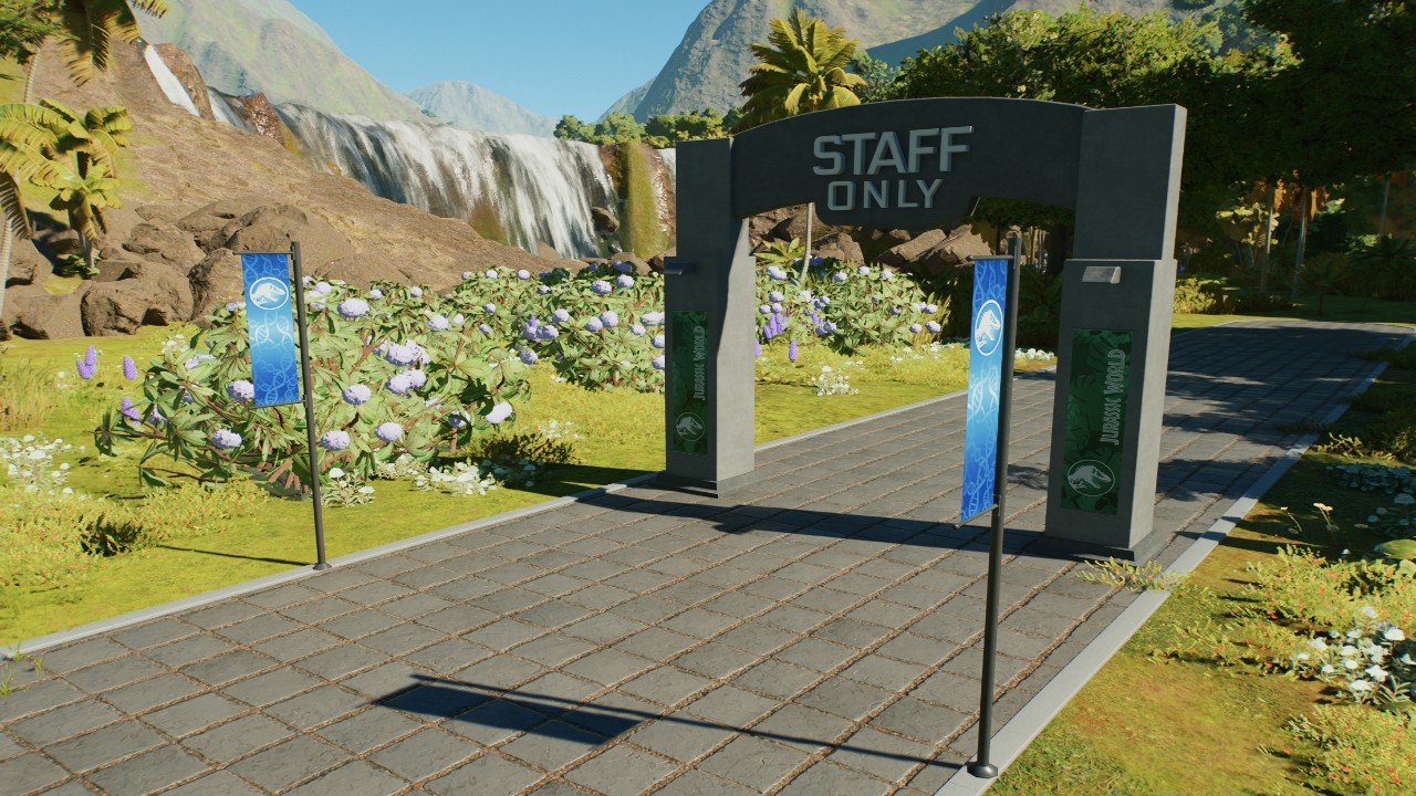 Staff Only Archway With Banners