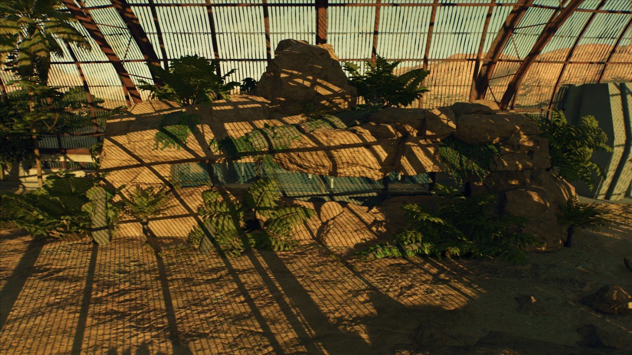 Overgrown Rock Formation Aviary Viewing Gallery