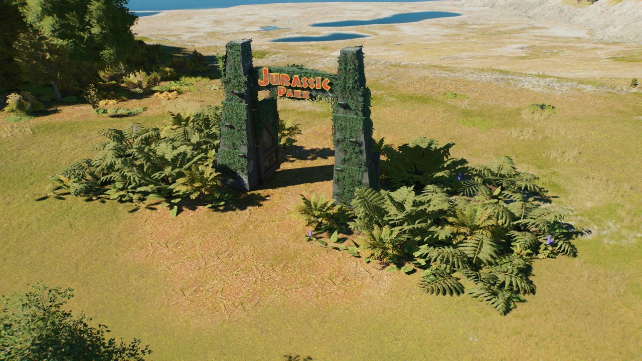 Ruined Jurassic Park Gate