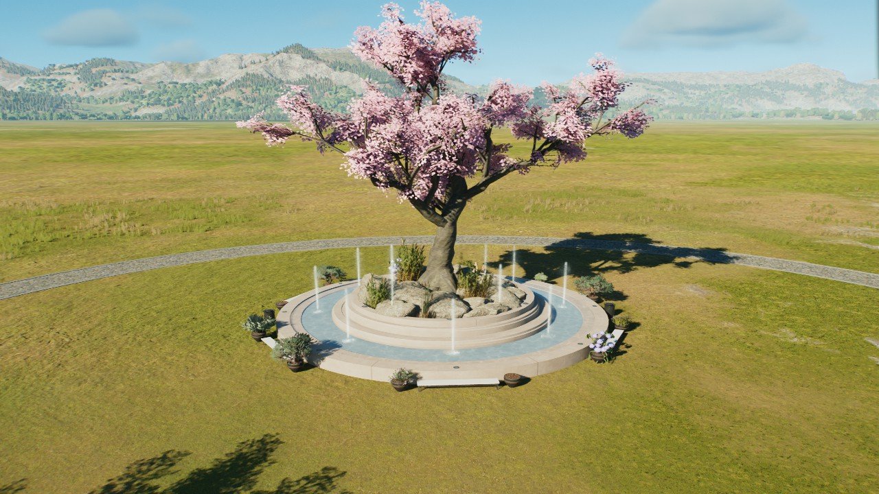 Cherry blossom fountain