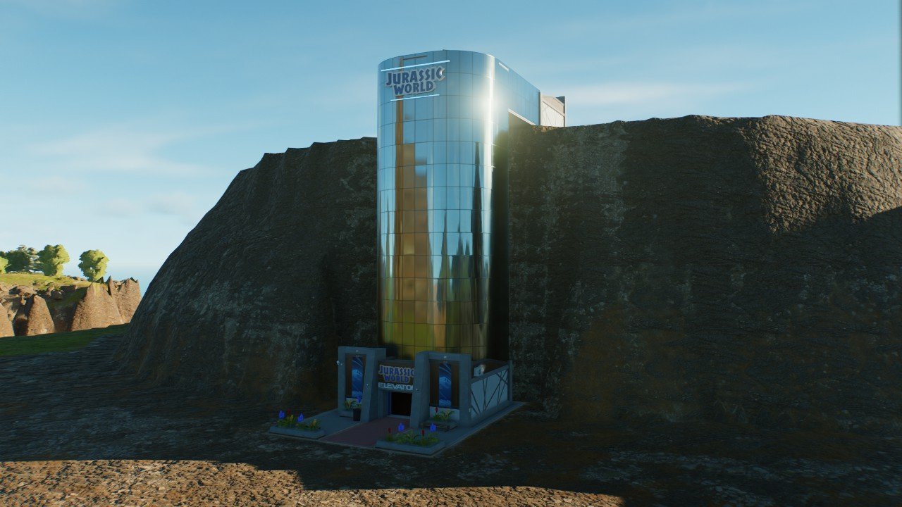 Jurassic World elevator