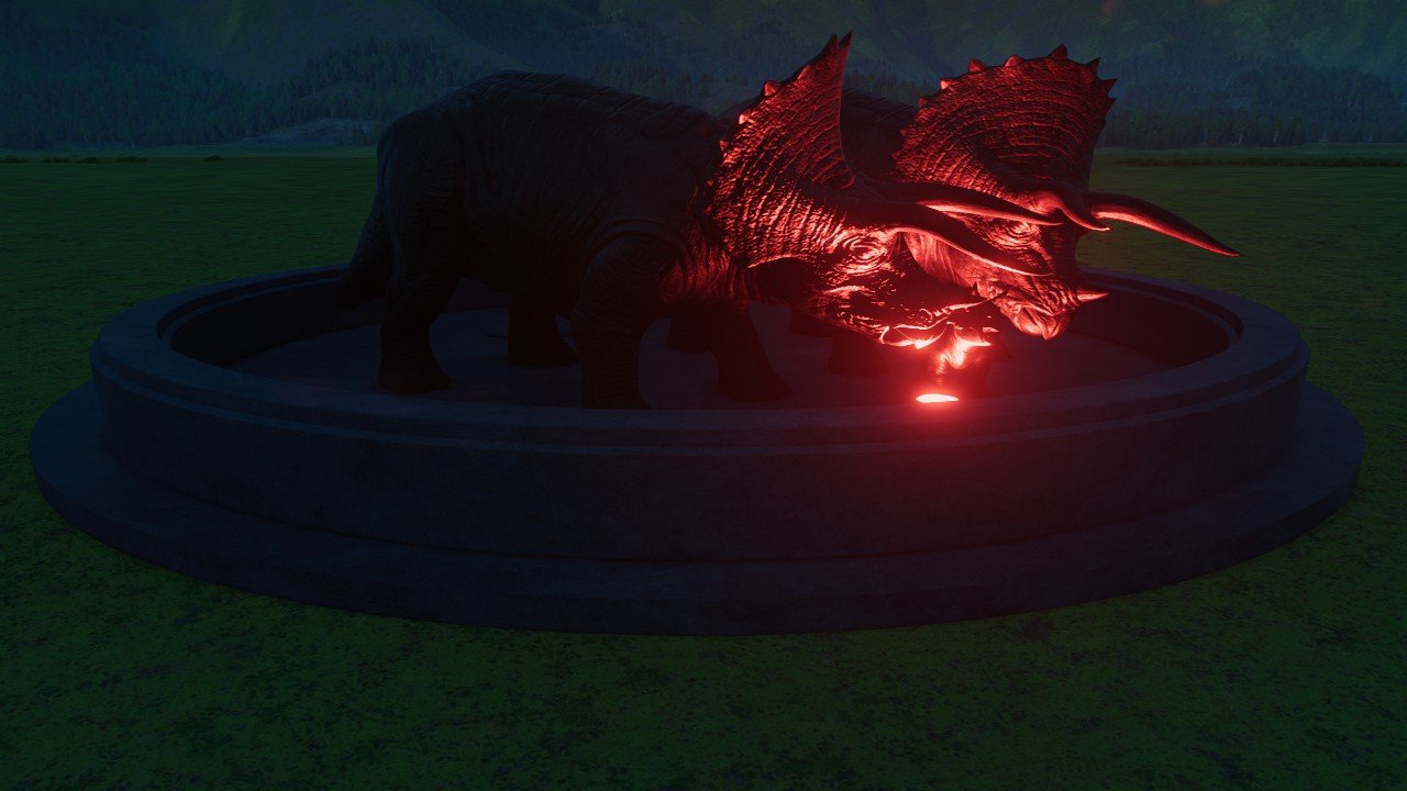 THE MOST BEAUTIFUL THING I EVER SAW TRICERATOPS STATUE