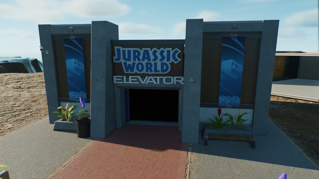 Jurassic world elevator (entrance only)